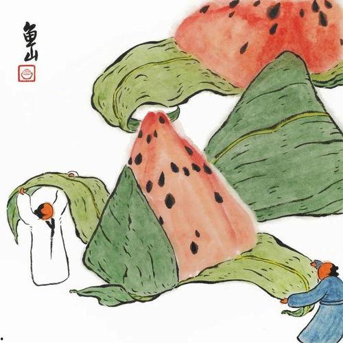 吃瓜的人的画,吃瓜群众视角下的趣味人生画卷